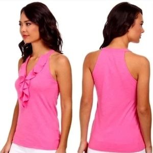 Lilly Pulitzer Pink Ruffle Tank Top